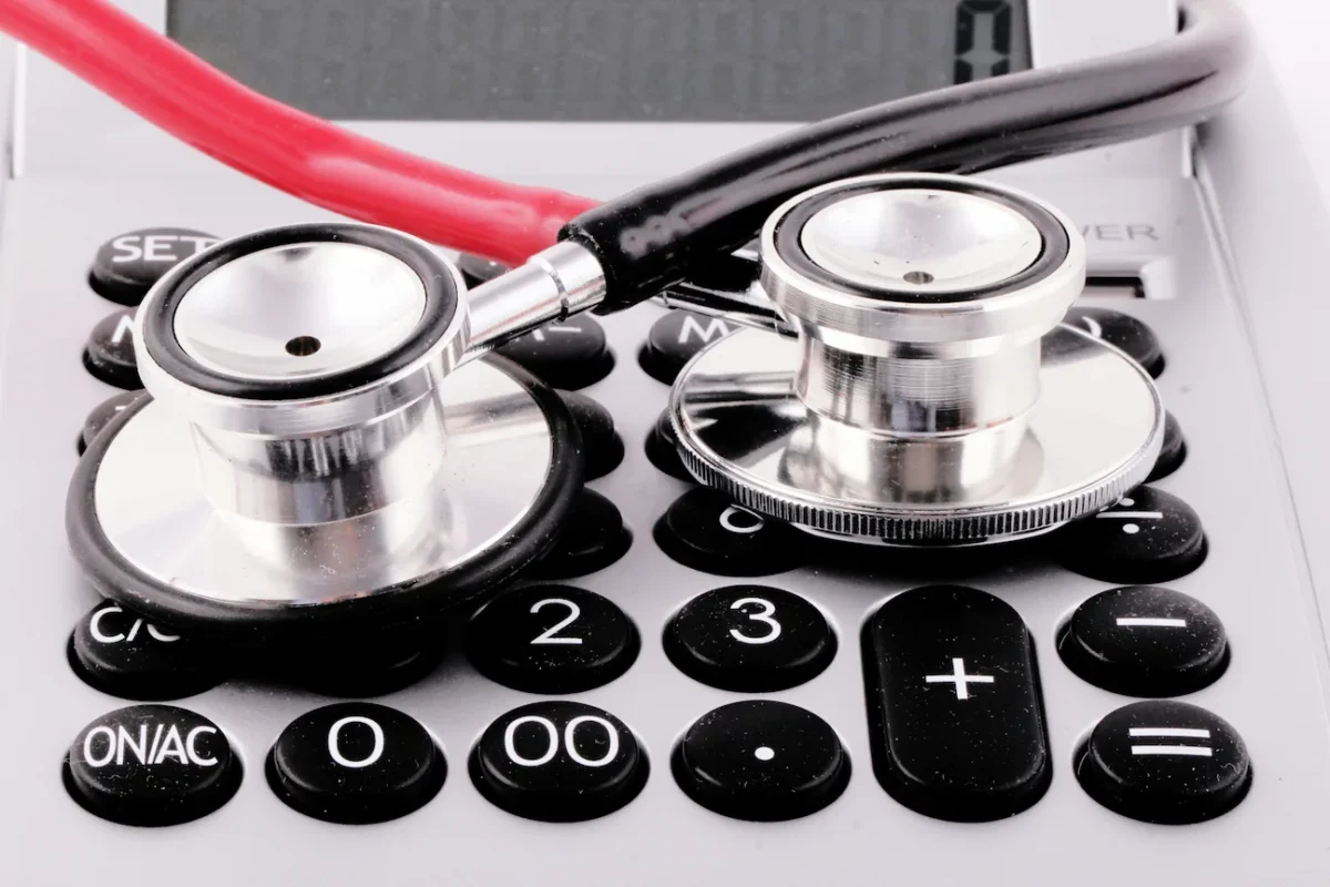 medical headphone on a calculator for medical information services blog